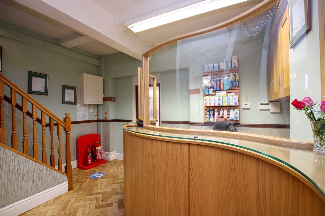 Reception area at Macfarlane Dental Partnership